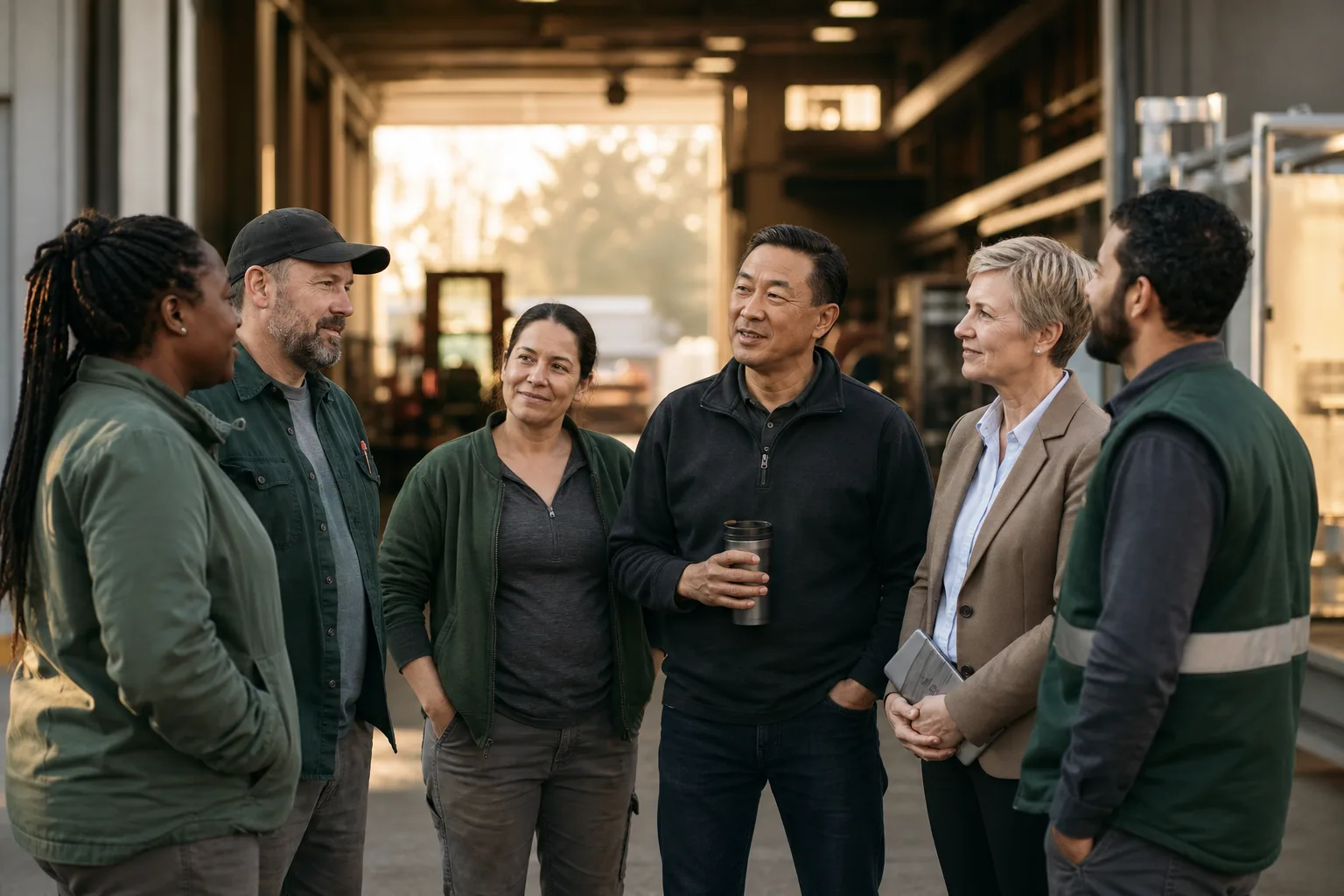 Fnyx colleagues gathered after a shift